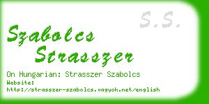 szabolcs strasszer business card